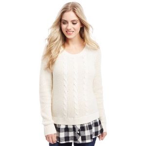 Cableknit Motherhood Maternity sweater